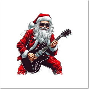 Guitar Santa Posters and Art